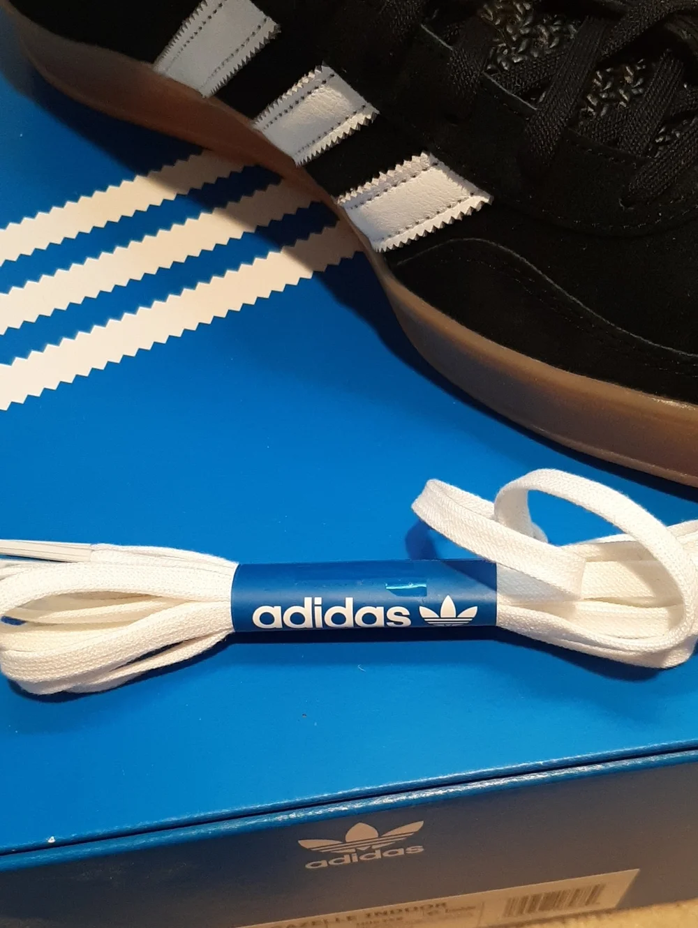 adidas Gazelle Indoor  Black White with Gum Sole NIB